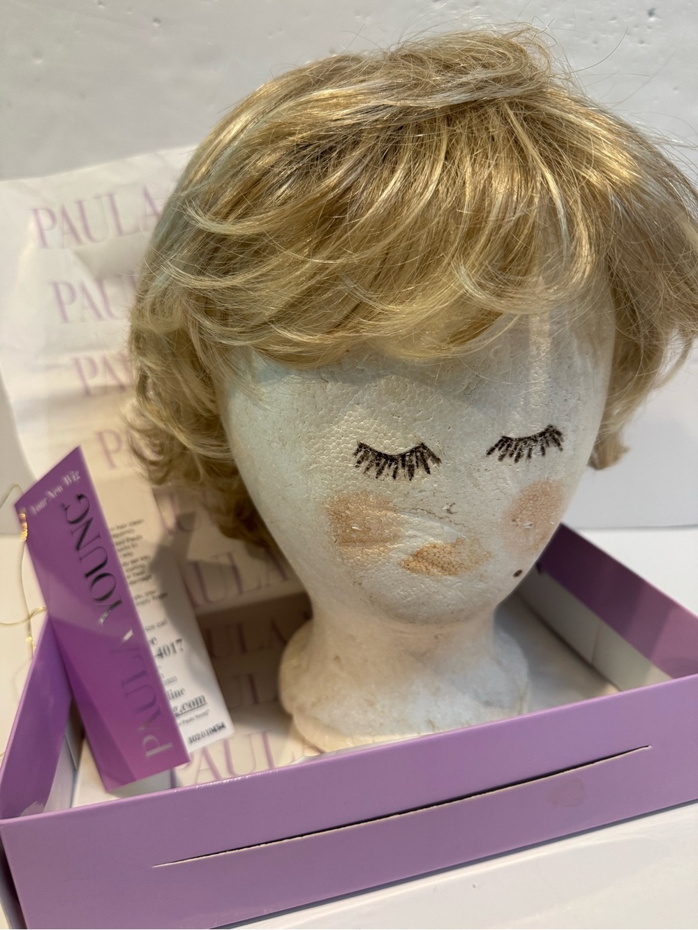 Blonde Short Layered Wig  Paula Young New- Light Blonde
